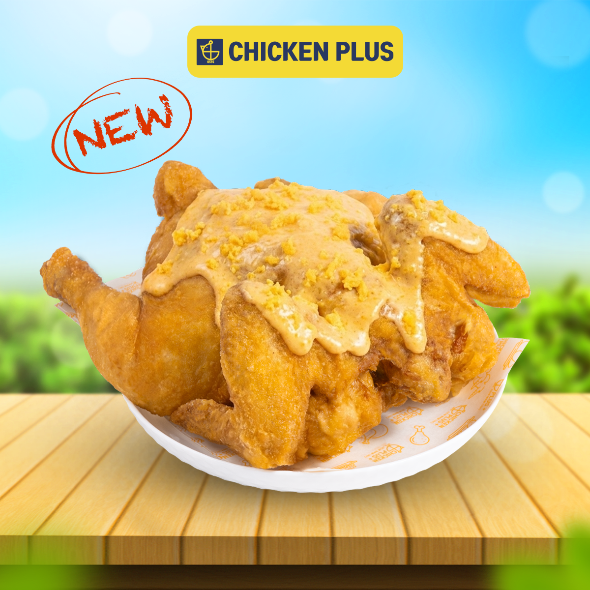 Gà nguyên con xốt hoàng kim