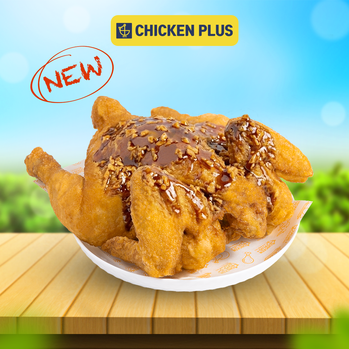 Gà nguyên con xốt tỏi Stamina